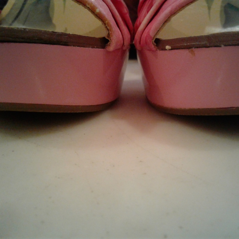 Pink Rose Platform Heels - Picture 2 of 8